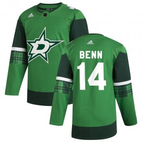 Dallas Stars Trikot Jamie Benn 14 Adidas 2019-20 St. Patrick's Day Authentic - Herren